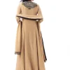 Beige Tissue Anarkali With Rich Zardosi Detailing