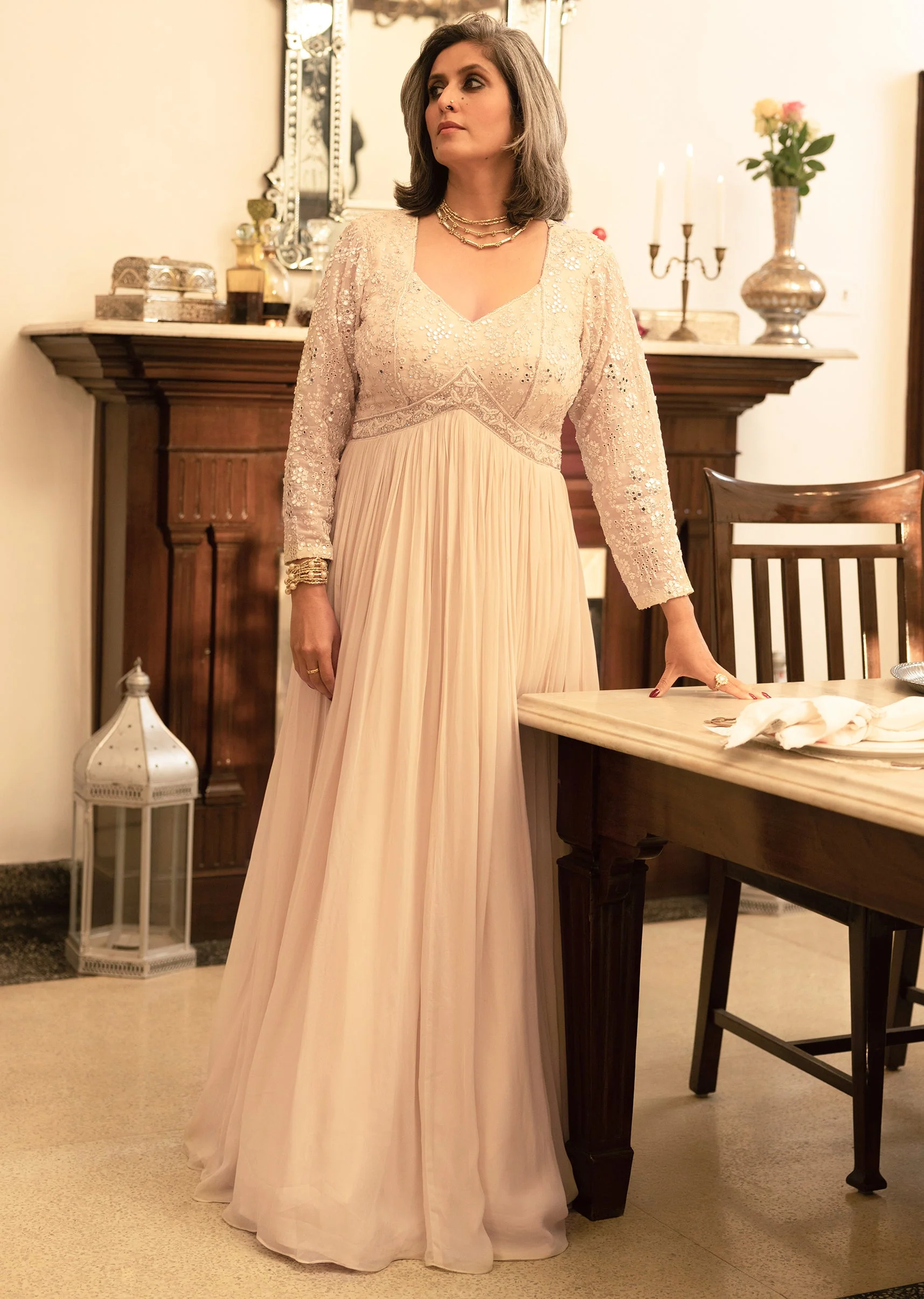 17323-off-white-georgette-embellished-anarkali-with-dupatta-6.webp Off White Georgette Embellished Anarkali With Dupatta