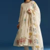 Off White Block Print Anarkali Set With Block Print Dupatta