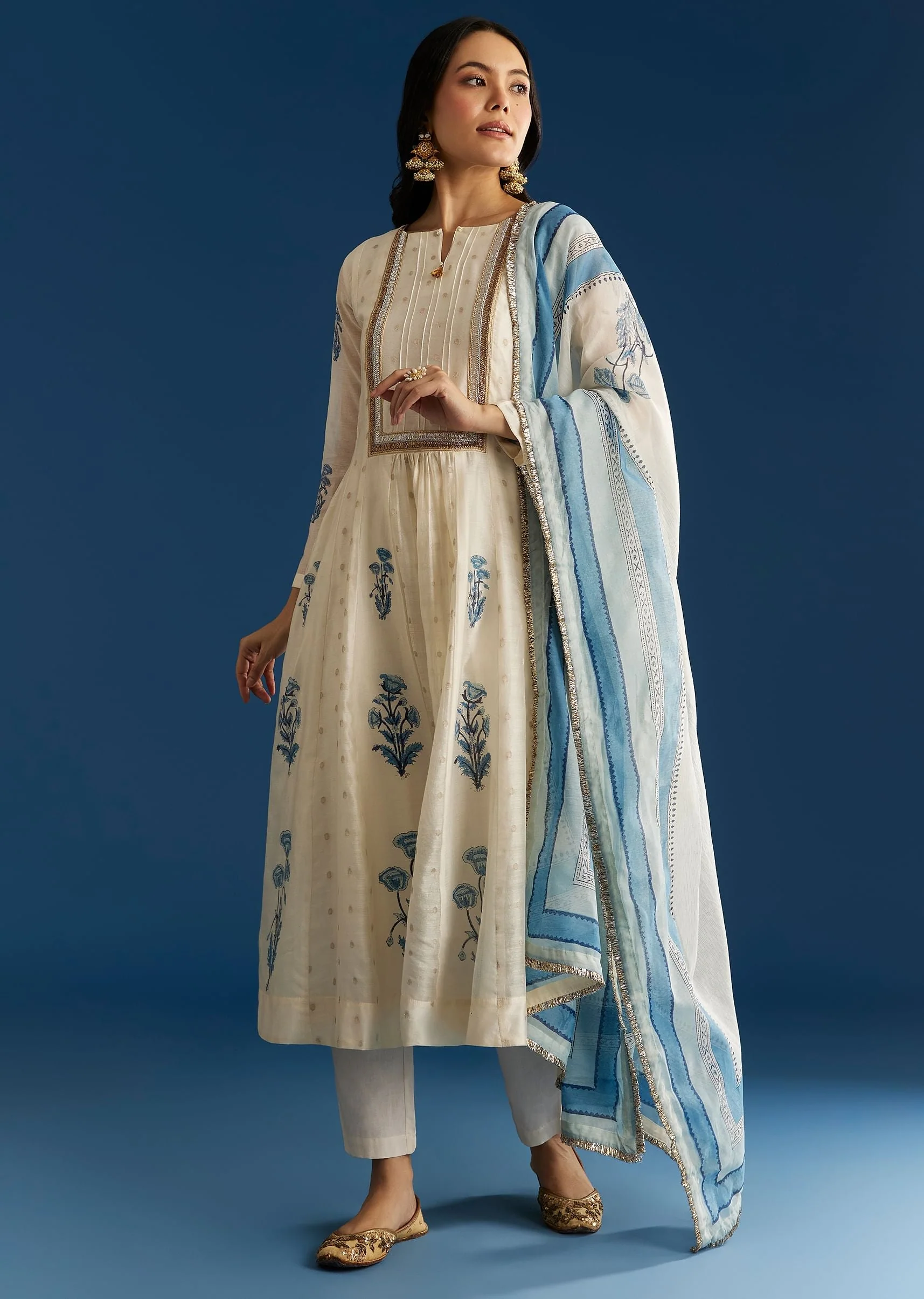 17383-off-white-block-print-anarkali-with-zardosi-yoke-and-block-print-dupatta-1.webp Off White Block Print Anarkali With Zardosi Yoke And Block Print Dupatta