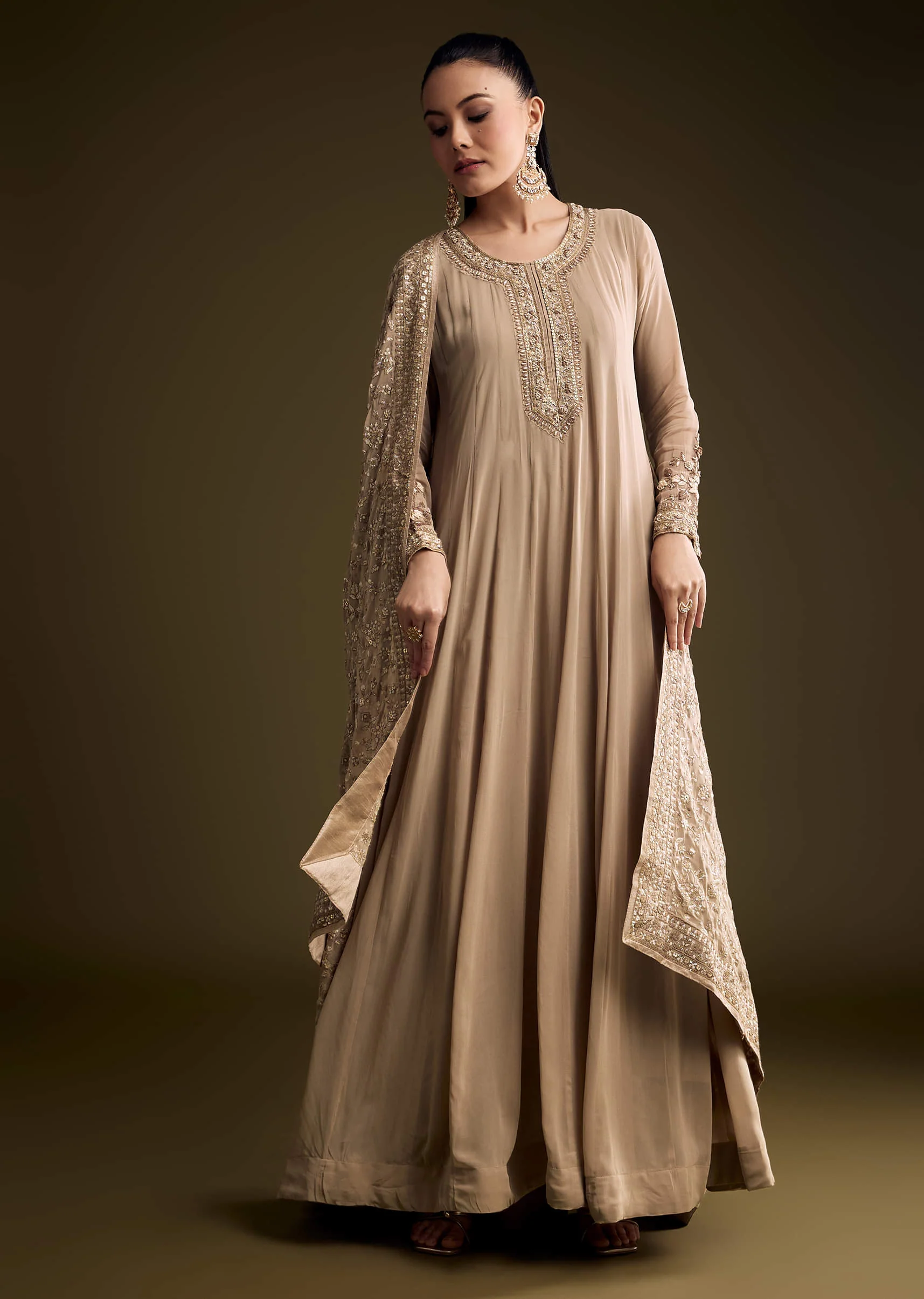 17395-beige-georgette-anarkali-suit-with-thread-and-sequins-embroidery-1.webp Beige Georgette Anarkali Suit With Thread And Sequins Embroidery