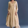 Cream Silk Anarkali Suit With Zari Thread Embroidery