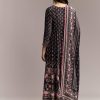 Black Floral Printed Anarkali Set