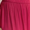 Red Ombre Crepe Printed Anarkali Suit With Embroidery And Tassels