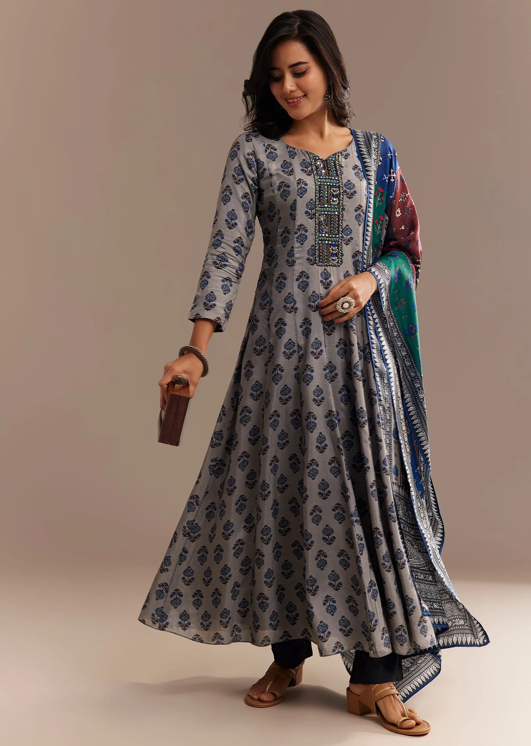 17455-us-0-us-0-variation-1.webp Grey Roman Silk Printed Anarkali Set
