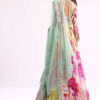Sea Green Embroidered Chiffon Anarkali Set