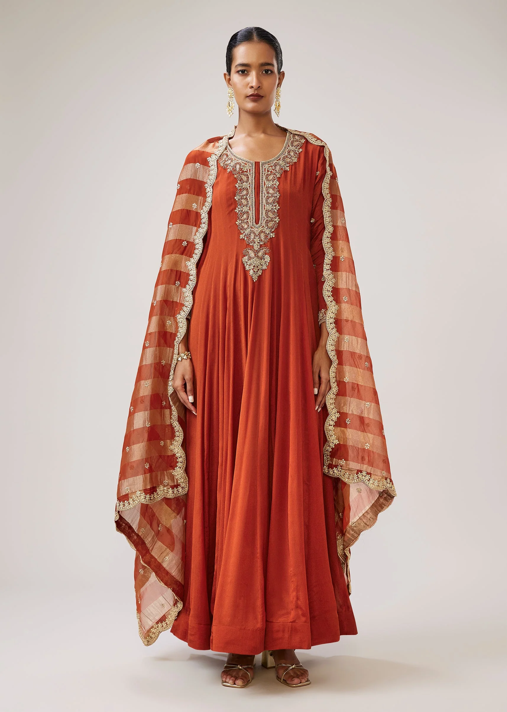 17543-rust-zardozi-work-chinon-anarkali-with-embroidered-dupatta-1.webp Rust Zardozi Work Chinon Anarkali With Embroidered Dupatta