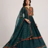17563-teal-green-silk-bandhani-anarkali-with-organza-dupatta-1.webp Teal Green Silk Bandhani Anarkali With Organza Dupatta