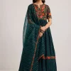 17563-teal-green-silk-bandhani-anarkali-with-organza-dupatta-3.webp Teal Green Silk Bandhani Anarkali With Organza Dupatta