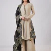 Grey Organza Short Anarkali Set