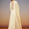 Ivory Lucknowi Georgette Anarkali Suit With Dupatta