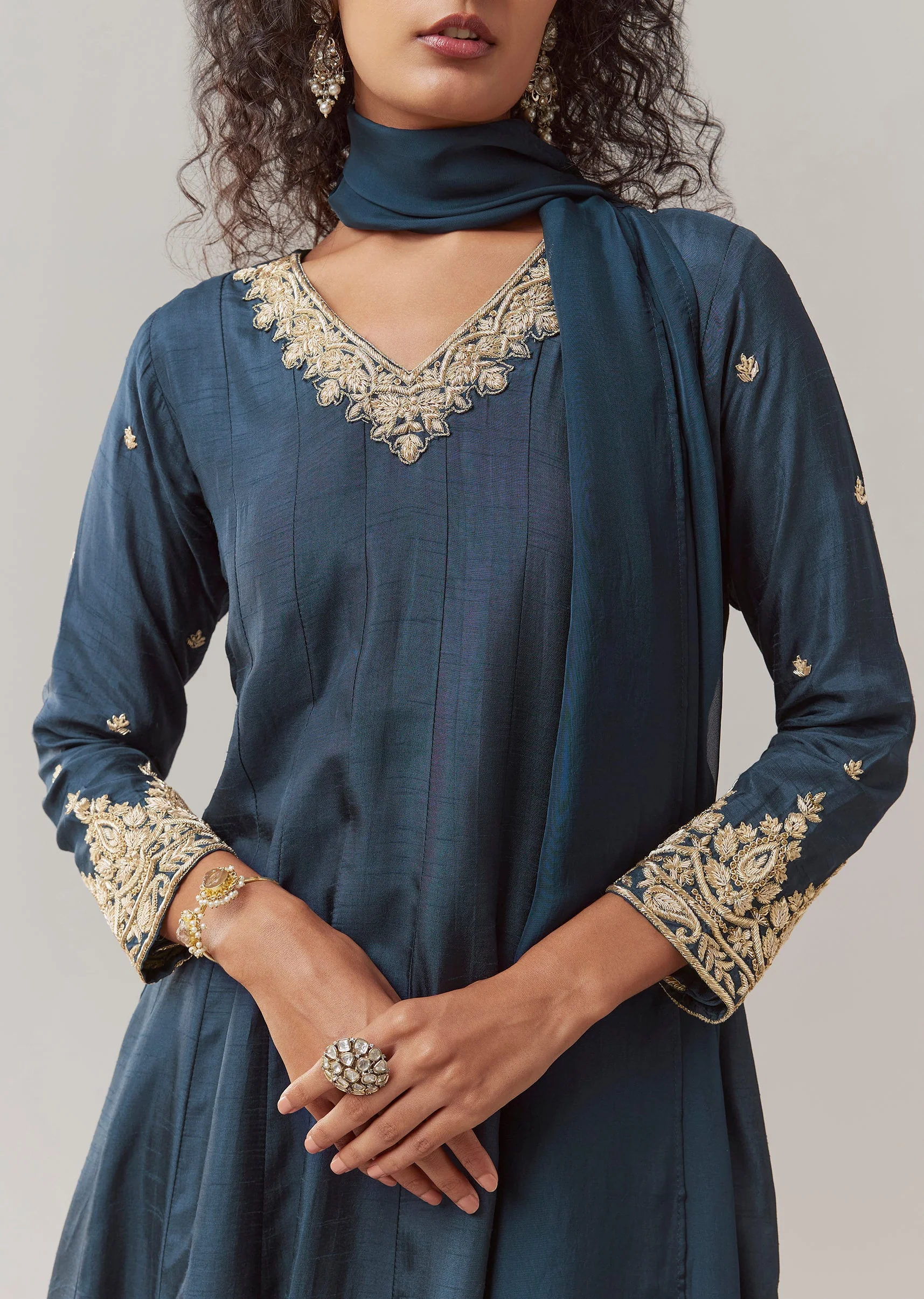 17601-navy-blue-silk-embellished-anarkali-set-3.webp Navy Blue Silk Embellished Anarkali Set
