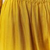 Yellow Threadwork Anarkali Pant Set With Dupatta