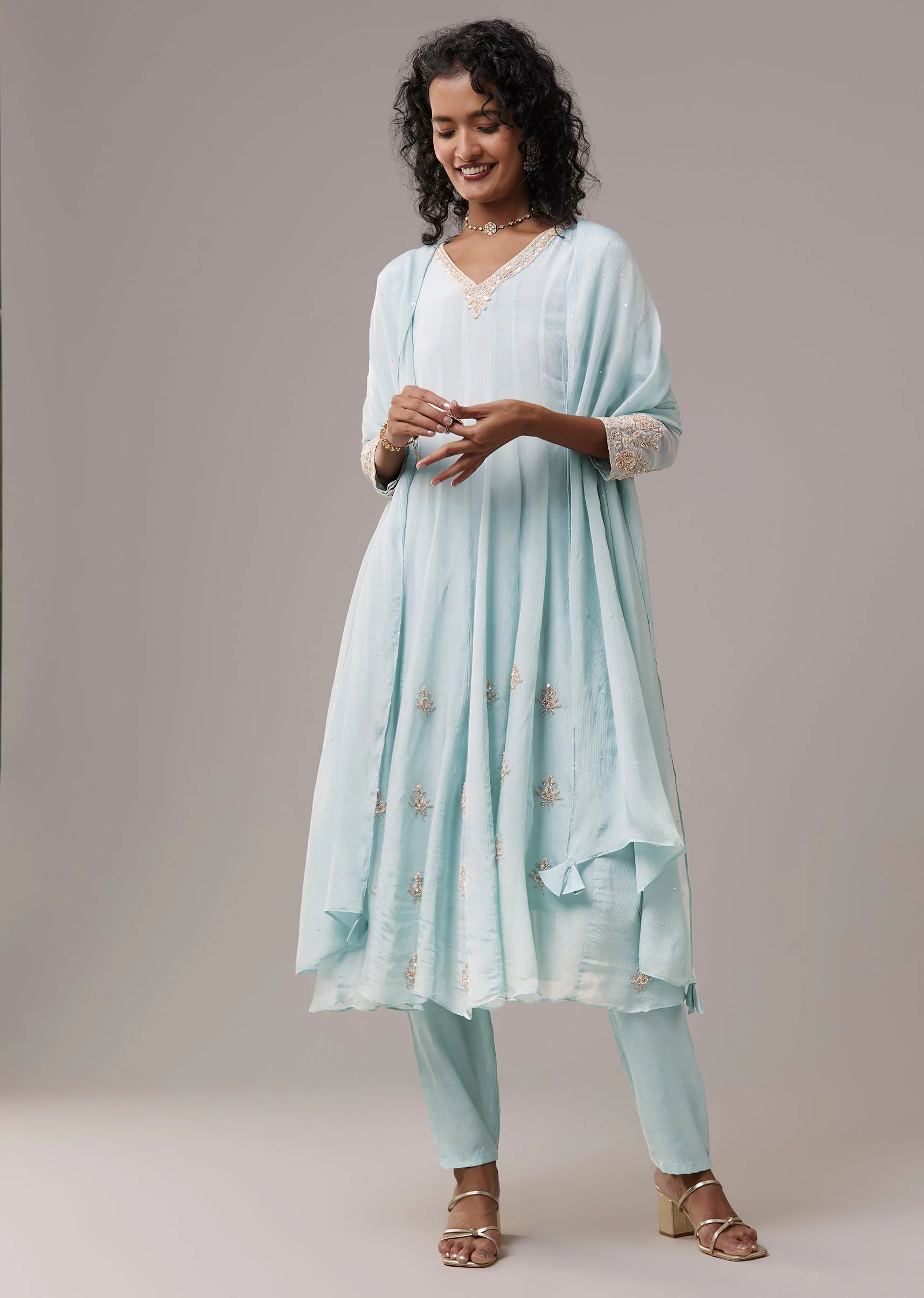17631-sky-blue-chinon-embroidered-anarkali-set-1.webp Sky Blue Chinon Embroidered Anarkali Set