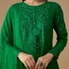 Green Mukaish Work Anarkali Set