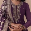 Purple Sequin Embellished Georgette Anarkali Set