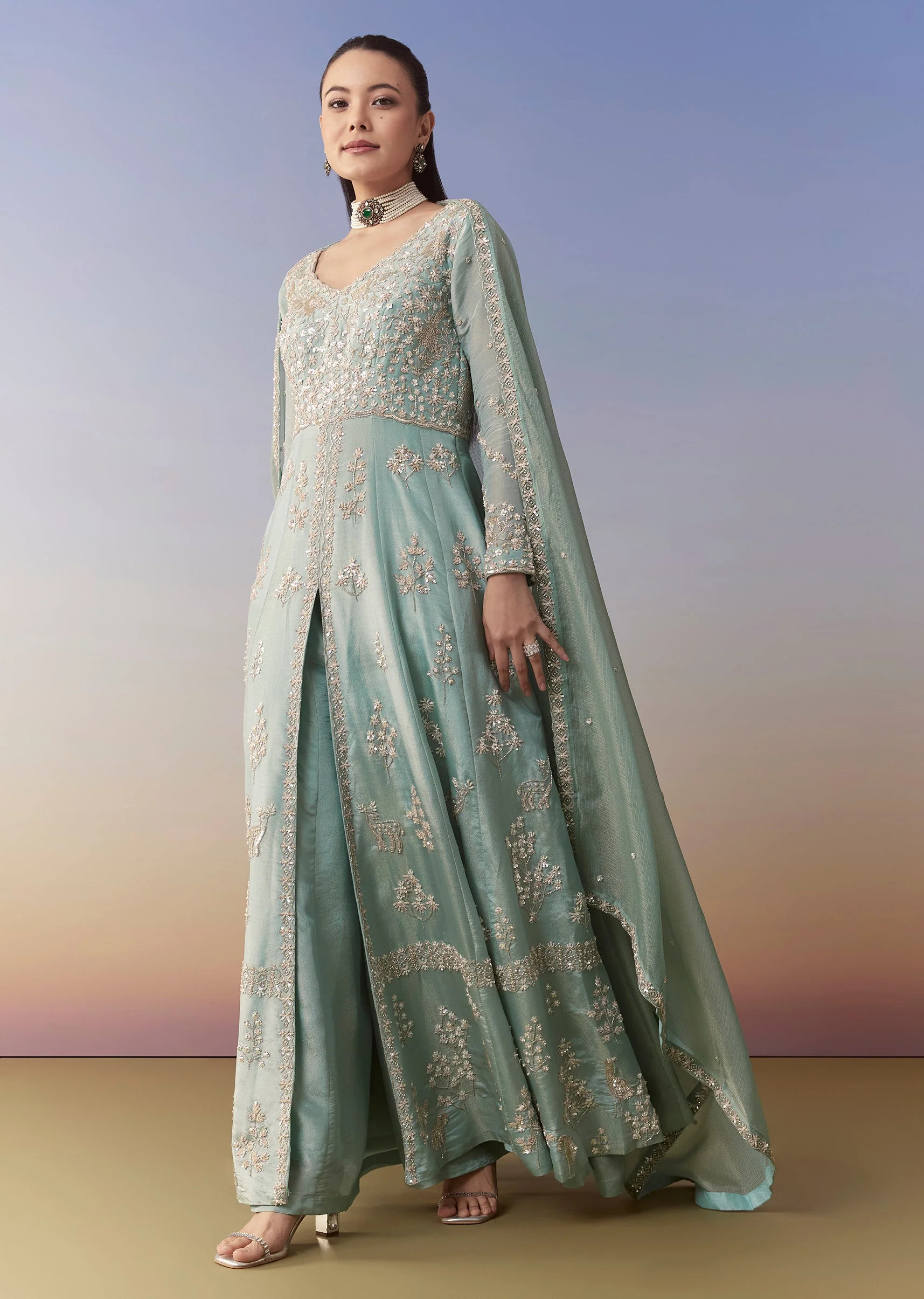 17729-xs-xs-variation-1.webp Blue Slit Anarkali Palazzo Set with Sequin Work