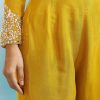 Yellow Anarkali Set With Mirror And Beads Work