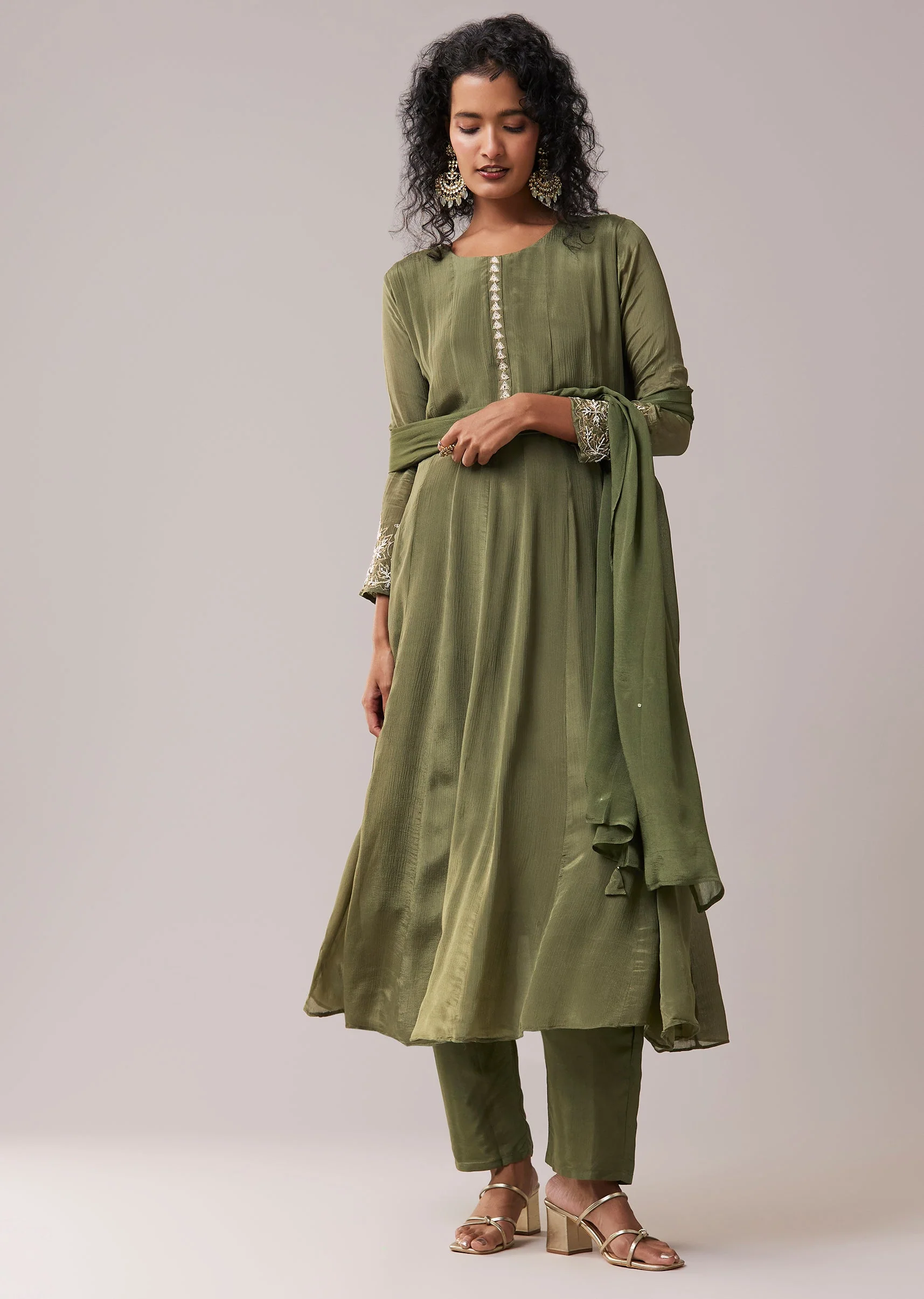 17743-green-moti-work-silk-embroidered-anarkali-set-1.webp Green Moti Work Silk Embroidered Anarkali Set