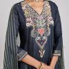 Blue Silk Anarkali