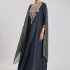 Blue Silk Anarkali