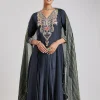 Blue Silk Anarkali