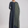 Blue Silk Anarkali