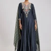 Blue Silk Anarkali