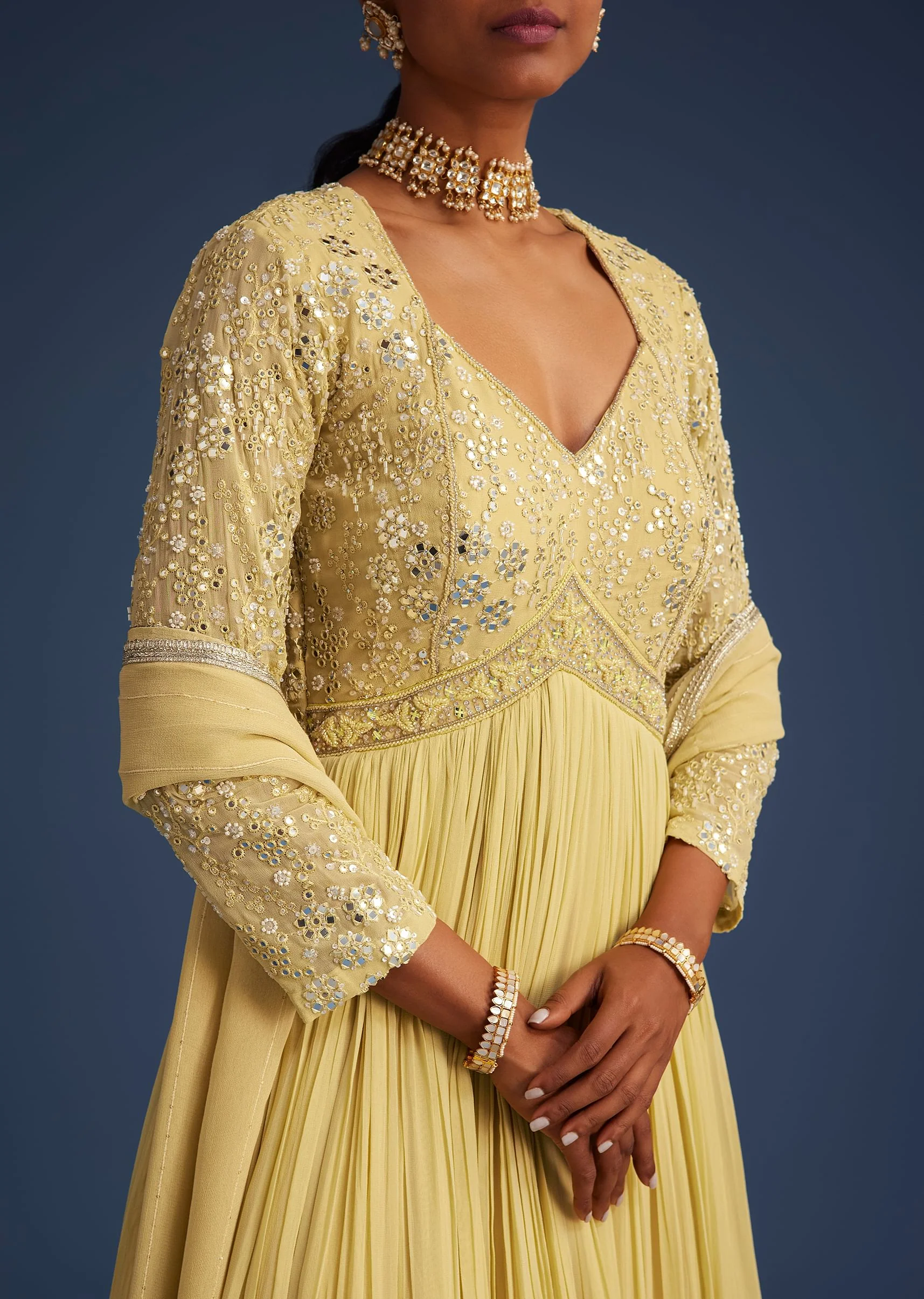 17789-light-yellow-georgette-anarkali-with-mirror-and-sequin-work-2.webp Light Yellow Georgette Anarkali With Mirror And Sequin Work
