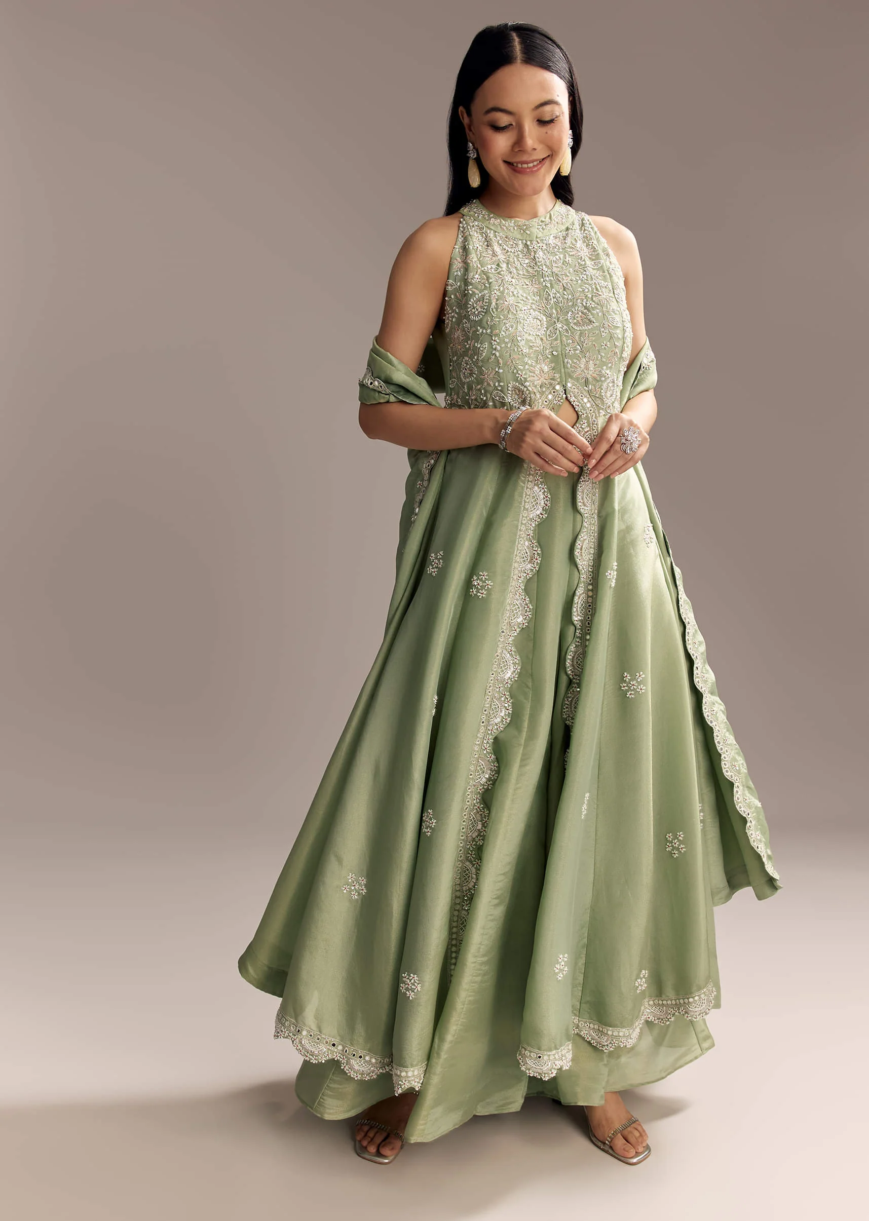 17808-mint-green-tissue-anarkali-suit-with-cutdana-and-beads-embroidery-1.webp Mint Green Tissue Anarkali Suit With Cutdana And Beads Embroidery