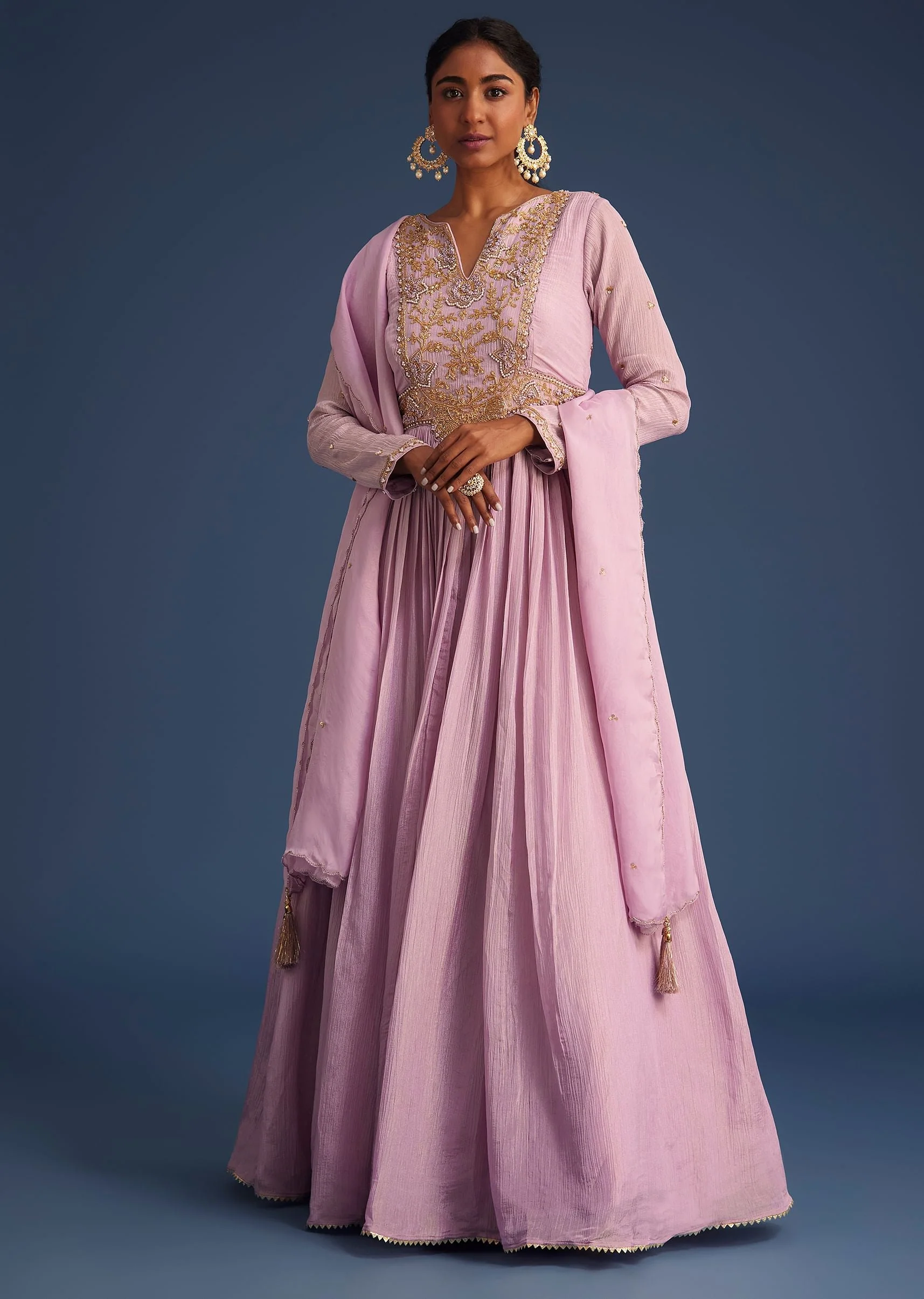 17857-lavender-tissue-embroidered-anarkali-with-organza-dupatta-1.webp Lavender Tissue Embroidered Anarkali With Organza Dupatta