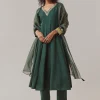 17907-green-sequin-embellished-silk-anarkali-set-4.webp Green Sequin Embellished Silk Anarkali Set