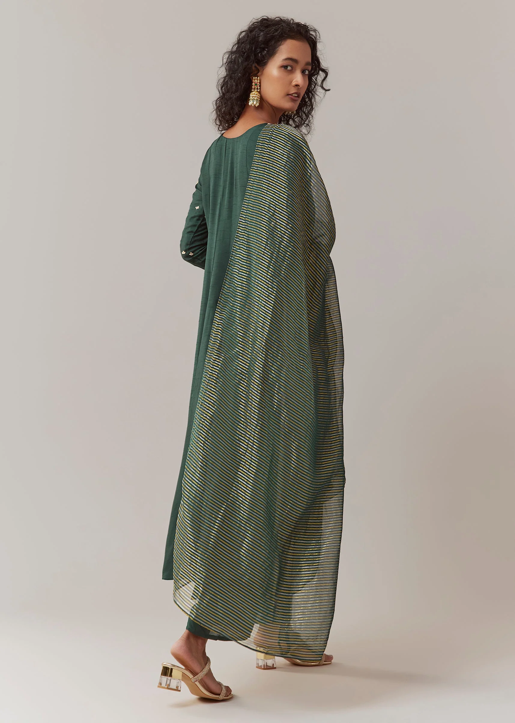 17907-green-sequin-embellished-silk-anarkali-set-5.webp Green Sequin Embellished Silk Anarkali Set
