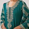 Green Zardozi Chinon Anarkali Suit With Dupatta