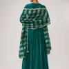 Green Zardozi Chinon Anarkali Suit With Dupatta