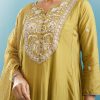 Green Anarkali Set With Sequins And Resham Work