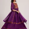 17945-purple-silk-bandhani-anarkali-with-organza-dupatta-1.webp Purple Silk Bandhani Anarkali With Organza Dupatta