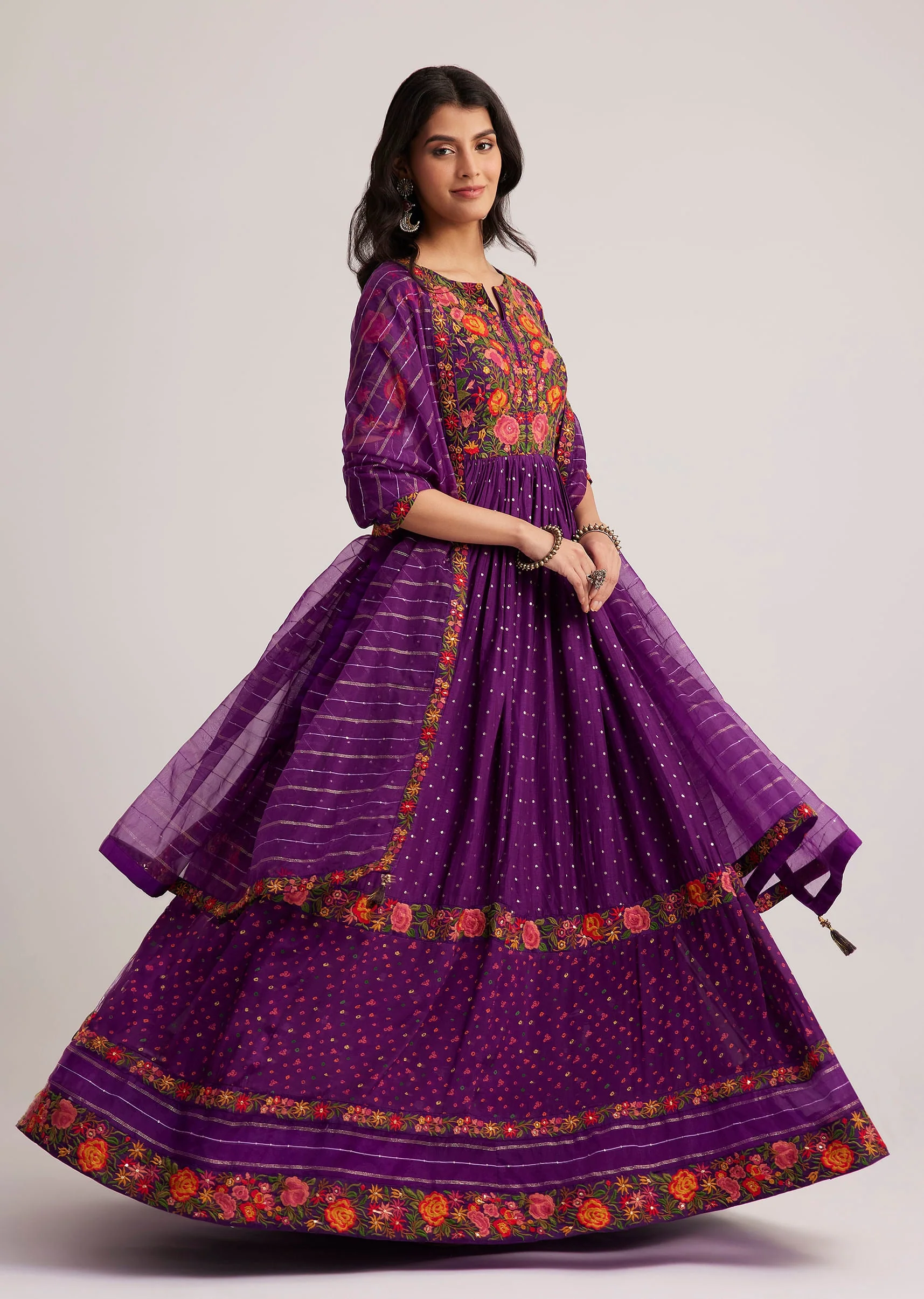 17945-purple-silk-bandhani-anarkali-with-organza-dupatta-1.webp Purple Silk Bandhani Anarkali With Organza Dupatta