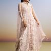 Pink Threadwork Anarkali With Dupatta