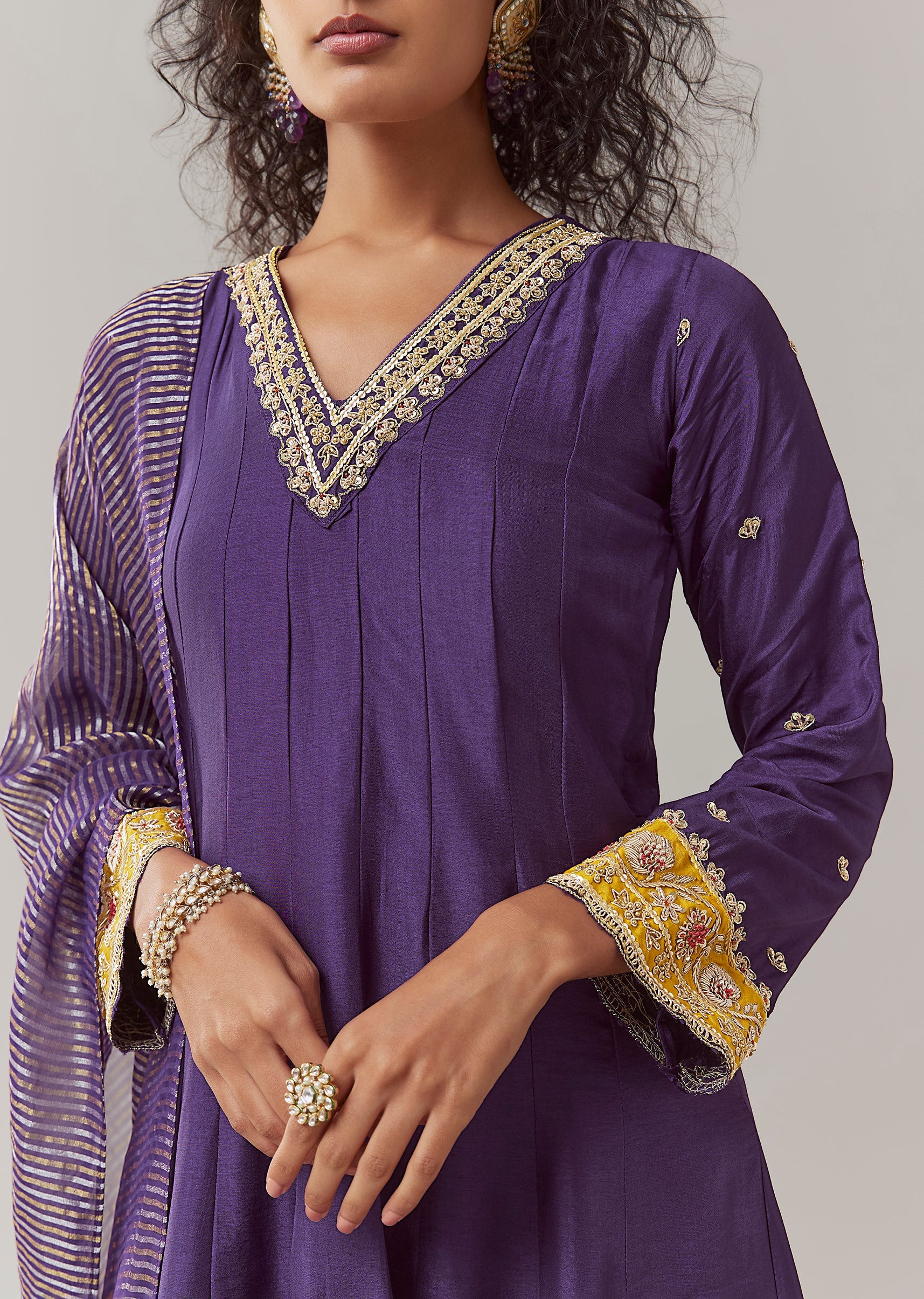 18002-purple-sequin-work-silk-anarkali-set-2.jpg Purple Sequin Work Silk Anarkali Set