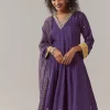 18002-purple-sequin-work-silk-anarkali-set-4.webp Purple Sequin Work Silk Anarkali Set