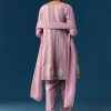 Lavender Pastel Pakistani Style Anarkali Suit With Thread Work