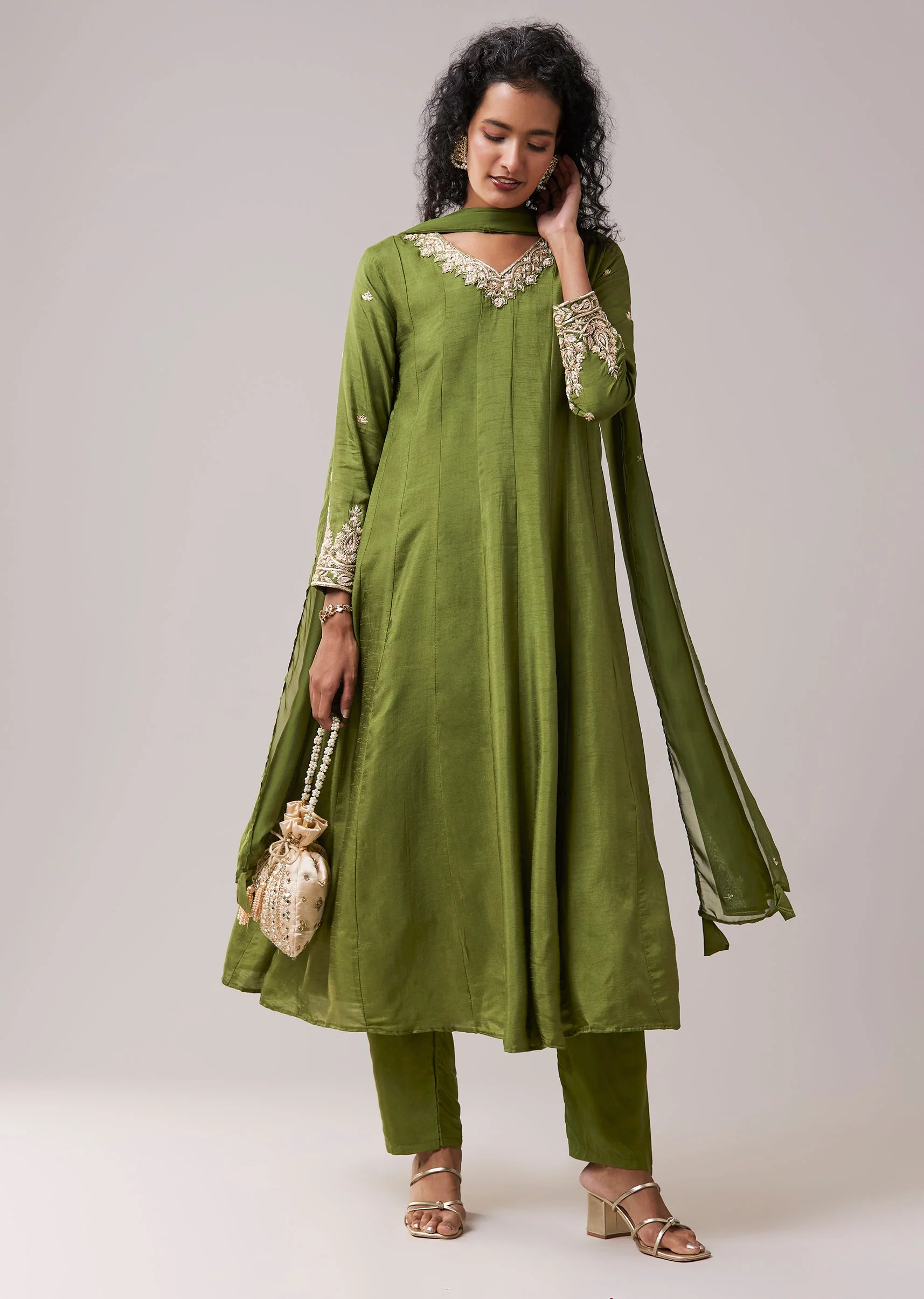 18018-xs-xs-variation-1.webp Green Dola Silk Zardozi Embellished Anarkali Pant Set
