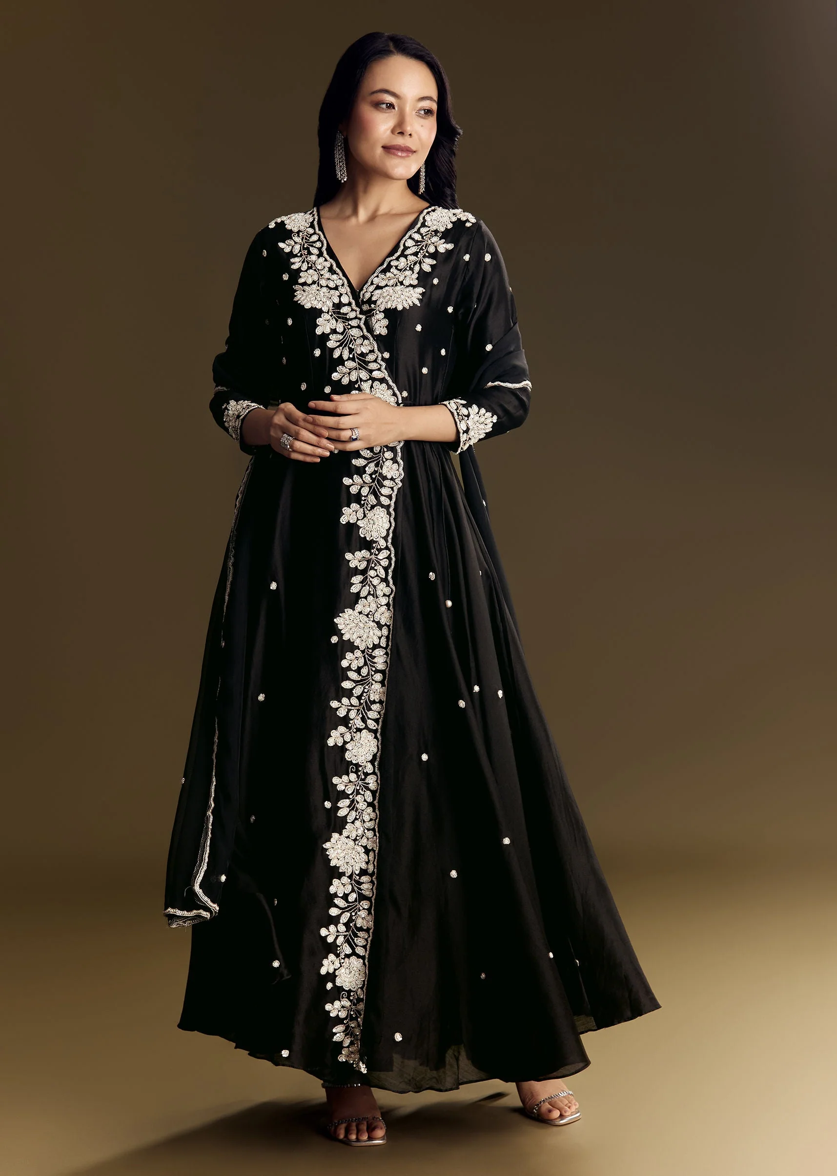18032-black-chanderi-anarkali-suit-with-moti-and-sequins-work-1.webp Black Chanderi Anarkali Suit With Moti And Sequins Work