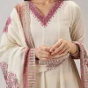 Pink Printed Anarkali With Cut Dana Work