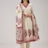 Pink Printed Anarkali With Cut Dana Work