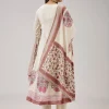 Pink Printed Anarkali With Cut Dana Work