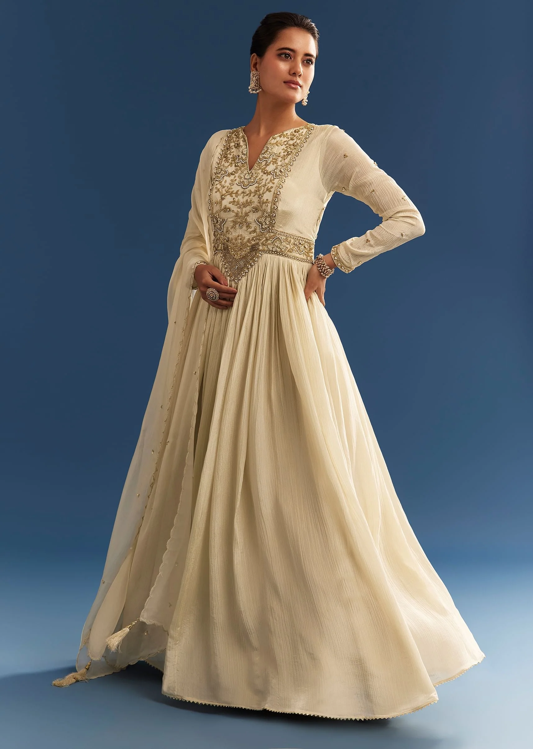 18056-ivory-tissue-anarkali-set-with-tie-up-back-and-organza-dupatta-1.webp Ivory Tissue Anarkali Set With Tie-Up Back And Organza Dupatta