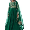 Green Angarkha Anarkali
