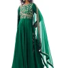 Green Angarkha Anarkali